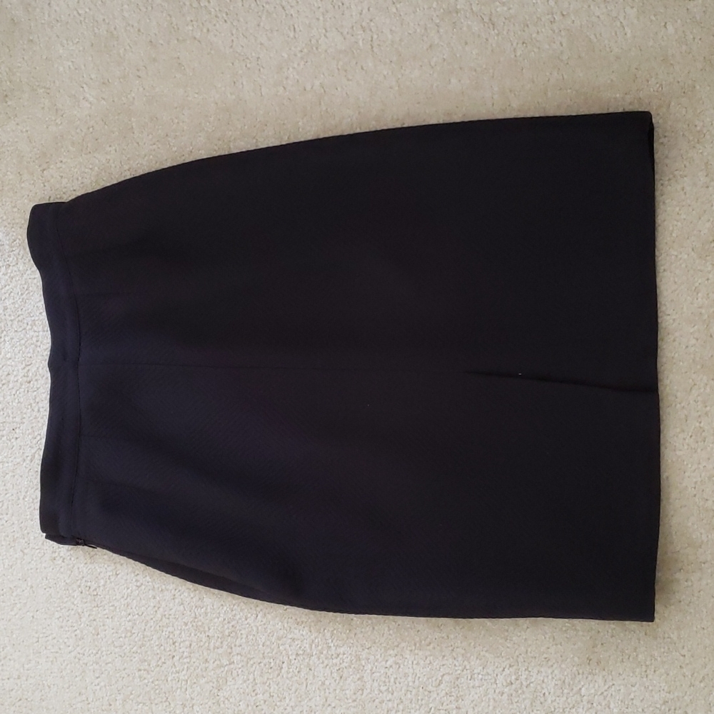 Vtg Yves Saint Laurent black pencil skirt sz S 36 38 knee length - Picture 4 of 4